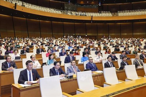 Đại biểu dự khai mạc Kỳ họp không thường lệ thứ nhất, Quốc hội khóa XVI. Ảnh: Doãn Tấn/TTXVN