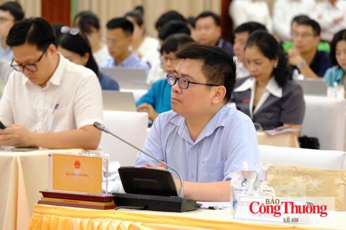 Thứ trưởng Trương Thanh Hoài dự buổi Họp báo Chính phủ. Ảnh: Lê An