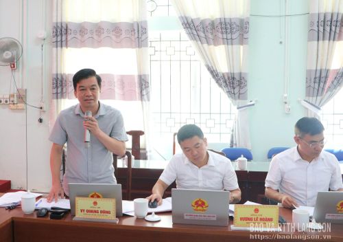Lãnh đạo Ban Văn hóa - xã hội HĐND tỉnh phát biểu tại buổi làm việc