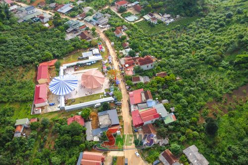 Một góc bản Kim Sơn, xã Yên Sơn được phủ xanh bởi những vườn cây ăn quả.