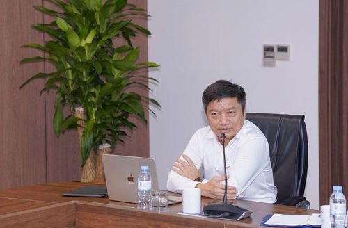 Chủ tịch HĐTV EVNGENCO1 Nguyễn Tiến Khoa phát biểu chỉ đạo tại hội nghị