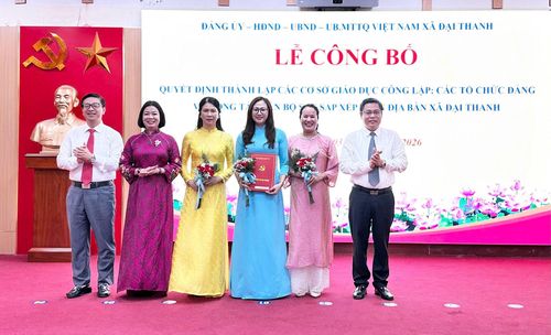 Sau sắp xếp, xã Đại Thanh giảm từ 20 trường học còn 8 trường, với 3 trường mầm non, 3 trường tiểu học, 2 trường THCS. Ảnh: Ngọc Minh