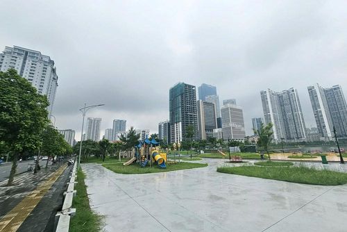 Cảnh quan của Công viên An Hòa được chỉnh trang toàn diện với phong cách hiện đại và đồng bộ
