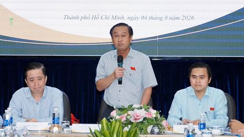  Phó Chủ tịch HĐND TPHCM Huỳnh Thanh Nhân phát biểu kết luận buổi khảo sát. Ảnh: HOÀNG HÙNG 