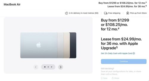 Trên Store, MacBook Air đã không thể chọn mua.