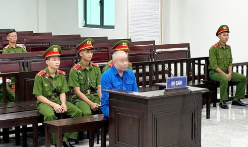 Bị cáo Đào Minh Hoàng tại phiên xử.