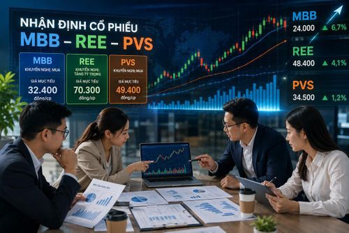 Cổ phiếu đáng chú ý ngày 4/8: MBB, REE, PVS. Ảnh minh họa do AI tạo