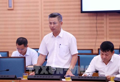 Giám đốc Sở Xây dựng Hà Nội Nguyễn Phi Thường phát biểu. Ảnh: Văn Điệp - TTXVN