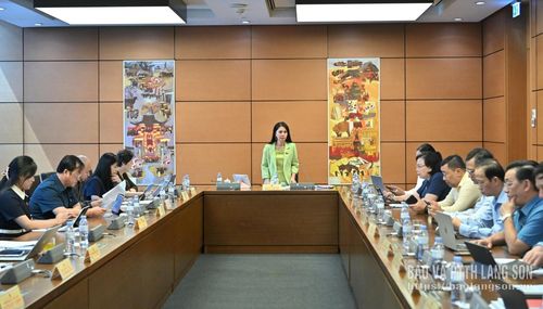Đại biểu Đoàn Thu Hà, Phó Bí thư Tỉnh ủy, Trưởng Đoàn ĐBQH tỉnh chủ trì thảo luận ở tổ chiều 4/8/2026