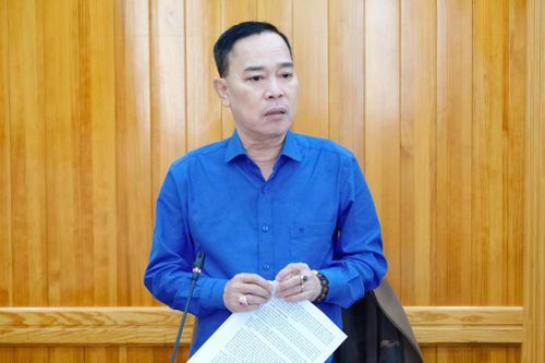 Đồng chí Lê Huy Toàn, Tỉnh ủy viên, Giám đốc Báo và Phát thanh, Truyền hình Lâm Đồng phát biểu tại buổi làm việc