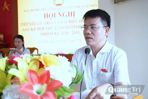 Đại diện tổ đại biểu HĐND tỉnh tiếp thu, giải trình các ý kiến, kiến nghị của cử tri - Ảnh: Quang Ngọc