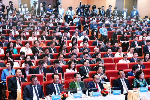 Các đại biểu tham dự phiên họp tại điểm cầu Hà Nội.