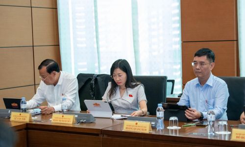 Các ĐBQH tham gia phiên thảo thảo luận tại Tổ 3. Ảnh: Lâm Hiển