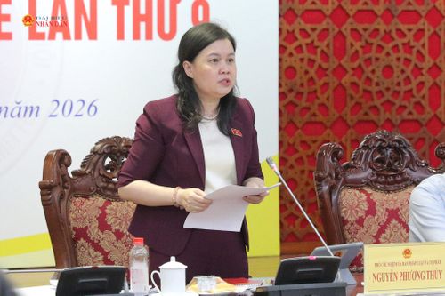 Phó Chủ nhiệm Ủy ban Pháp luật và Tư pháp Nguyễn Phương Thủy phát biểu