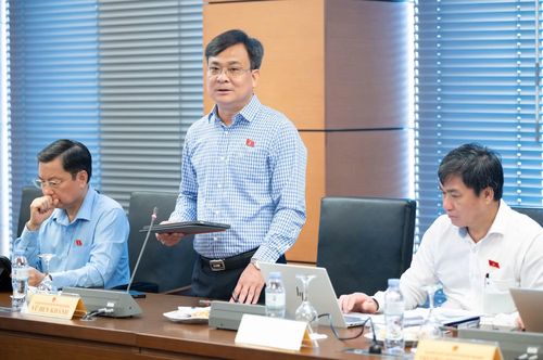  Đại biểu Vũ Huy Khánh phát biểu tại Tổ 2. 