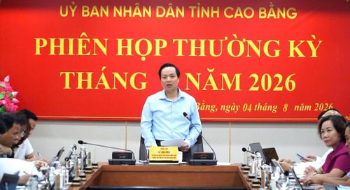 Phó Bí thư Tỉnh ủy, Chủ tịch UBND tỉnh Lê Hải Hòa kết luận phiên họp. Ảnh: T.H
