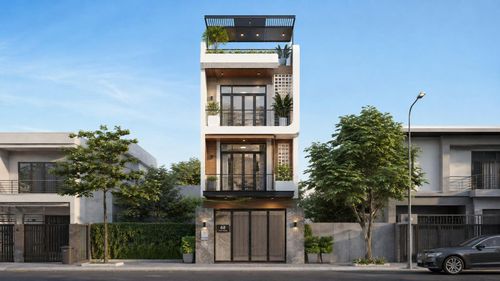 Nhà phố 3 tầng phổ biến ở đô thị. (Ảnh minh họa: AI)