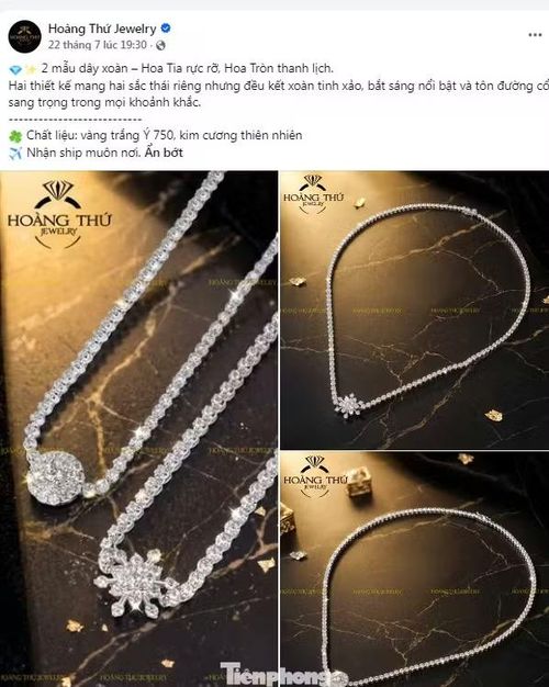 Hoàng Thứ Jewelry ngày nào cũng treo bảng tạm nghỉ, nhưng liên tục chào hàng kim cương và nhận "ship muôn nơi" trên mạng.