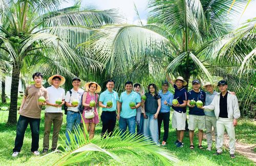  Tham quan, hái dừa uống giải khát tại vườn 