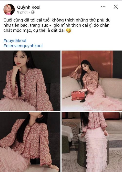 Quỳnh Kool dí dỏm chia sẻ. Ảnh: Chụp màn hình FBNV