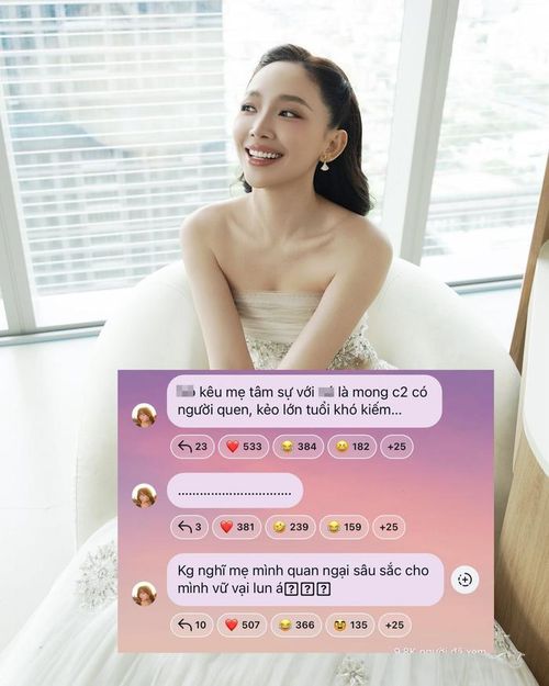 Tóc Tiên khoe được mẹ hỏi thăm, quan tâm đến chuyện tình cảm.