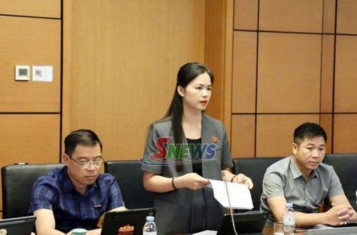 Đại biểu Lò Thị Huyền phát biểu.