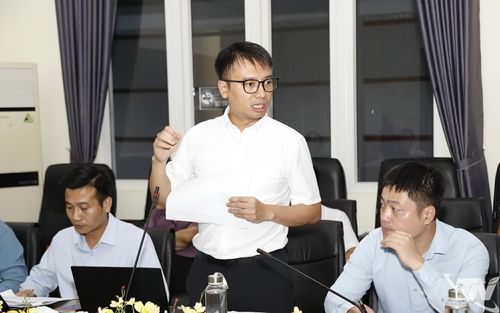 Đại diện Trung tâm Mã số, mã vạch quốc gia phát biểu tại Hội nghị.