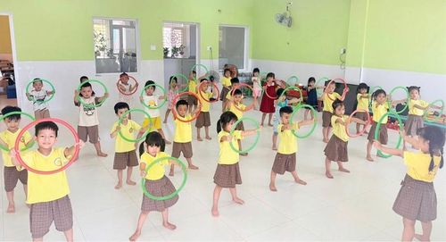 Giờ học của trẻ tại Trường Mầm non An Cựu.
