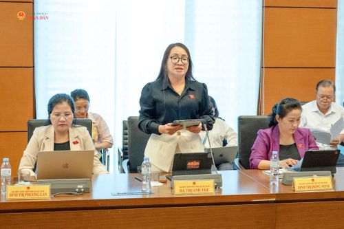 ĐBQH Hà Thị Anh Thư (Quảng Ngãi) phát biểu