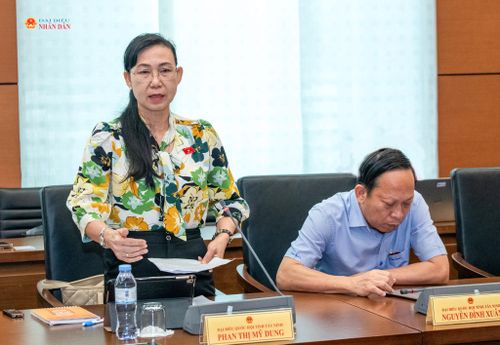ĐBQH Phan Thị Mỹ Dung (Tây Ninh) phát biểu. Ảnh: Lâm Hiển