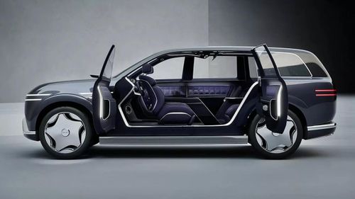 Bản concept cho thấy mẫu SUV mới của Genesis có cửa mở ngược. Ảnh: Genesis