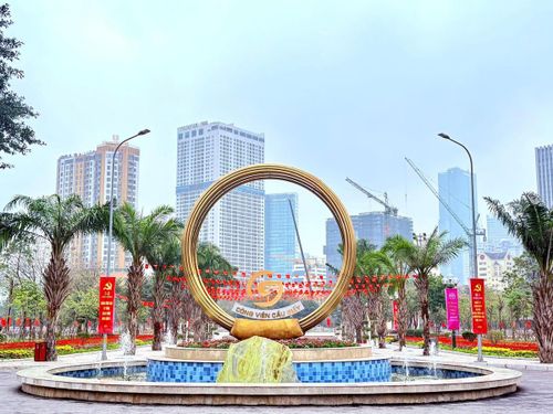 Một góc công viên Cầu Giấy. Ảnh: Hà Phong
