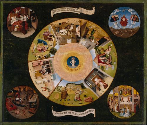Tranh The Seven Deadly Sins and the Four Last Things của Hieronymus Bosch (khoảng 1480-1500). Nguồn: wikipedia.