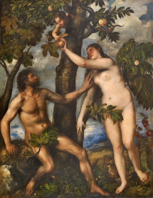 Tranh Sự sa ngã của loài người (khoảng năm 1550) của Titian. Nguồn: wikipedia.