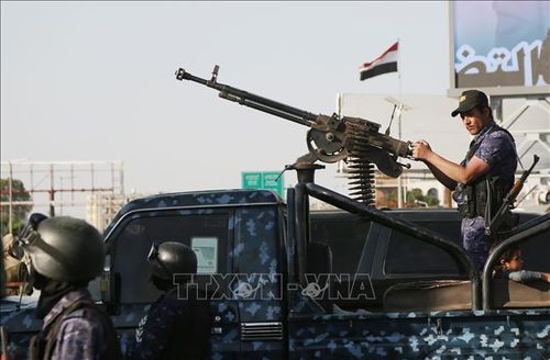 Lực lượng Houthi ở Sanaa, Yemen. Ảnh: THX/TTXVN phát