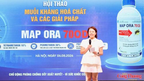 Bà Chan - Yi - Xuan đại diện Công ty TNHH MAP Pacific Singapore chia sẻ tại hội thảo.