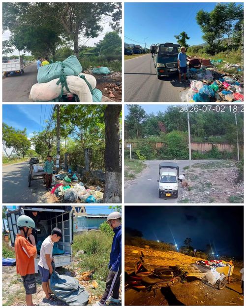 Hành vi đổ trộm rác thải, xà bần cả ban ngày lẫn ban đêm đều bị hệ thống camera an ninh của Công an phường Hòa Khánh ghi nhận, phục vụ xử lý theo quy định.