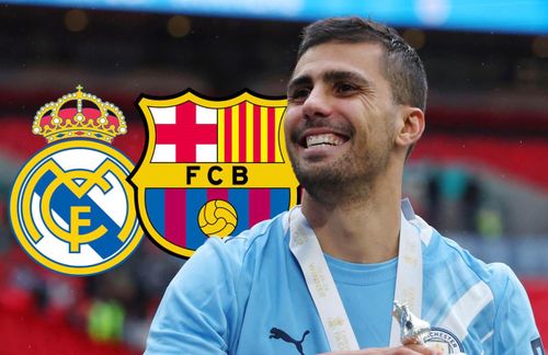 Rodri đang thu hút cả Real Madrid và Barca cạnh tranh nhau. Ảnh: Football365 
