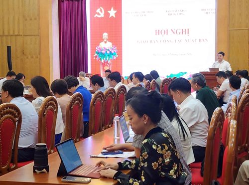 Hội nghị Giao ban công tác xuất bản tại Hà Nội. Ảnh: THU HÀ 