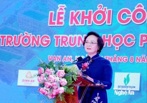 Phó Thủ tướng Chính phủ Phạm Thị Thanh Trà phát biểu tại Lễ khởi công. Ảnh: Phạm Bằng
