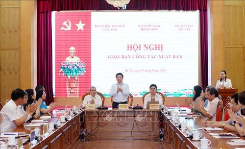 Hội nghị giao ban công tác xuất bản. Ảnh: Phương Hoa/TTXVN