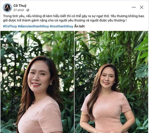 Thanh Thúy chia sẻ. Ảnh: Chụp màn hình FBNV