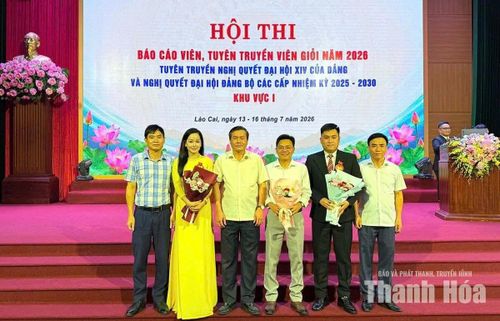 Các báo cáo viên tỉnh Thanh Hóa đoạt giải tại Hội thi khu vực I toàn quốc.