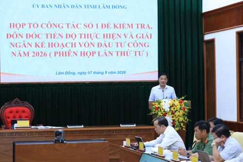 Phó Chủ tịch Thường trực UBND tỉnh Lâm Đồng Lê Trọng Yên yêu cầu các đơn vị, địa phương phía Tây tăng tốc giải ngân vốn đầu tư công