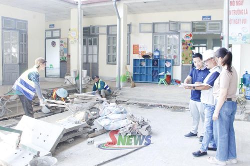 Thi công sửa chữa, nâng cấp Trường Mầm non Chiềng Ngần.