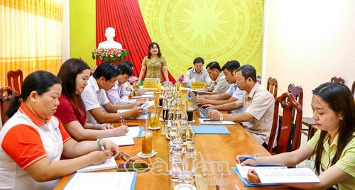 Phó Chủ tịch Ủy ban MTTQ Việt Nam tỉnh Cà Mau Võ Thị Ngọc Hân phát biểu tại buổi giám sát.
