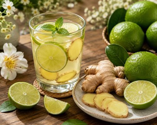 Nước chanh gừng là nước uống có thể hỗ trợ tiêu hóa.