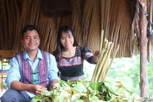  Lá bép và đọt mây rừng. Ảnh: TIẾN THẮNG 