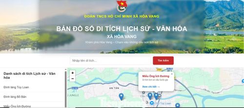 Bản đồ số di tích lịch sử - văn hóa Hòa Vang.