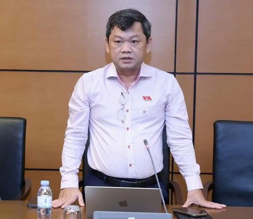  ĐB Trần Kim Kha bày tỏ quan tâm đến Đề án băng tần quốc phòng, an ninh kết hợp phát triển kinh tế chưa gắn nghĩa vụ ưu tiên phủ sóng biên giới, hải đảo, vùng đồng bào dân tộc thiểu số. Ảnh: Đoàn ĐBQH tỉnh Gia Lai 